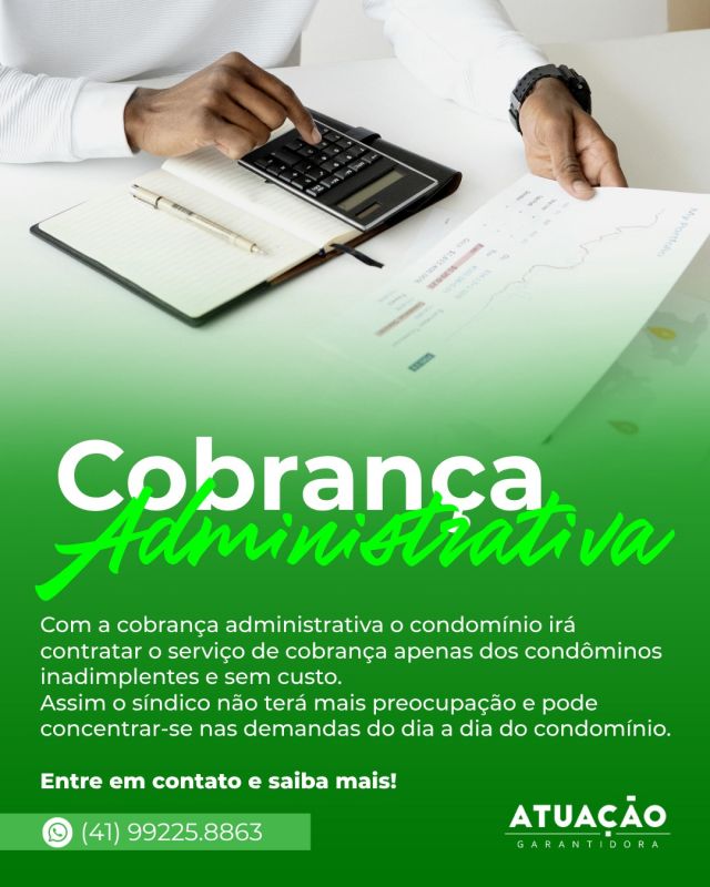 Síndico(a)!

Deixe a ATUAÇÃO assumir a cobrança da inadimplência enquanto você foca no que realmente importa: a gestão e a qualidade de vida no condomínio.

Fale conosco e descubra como podemos ajudar! 💼🏢
#Condomínio #CobrançaEficiente #GestãoSegura #Garantidora